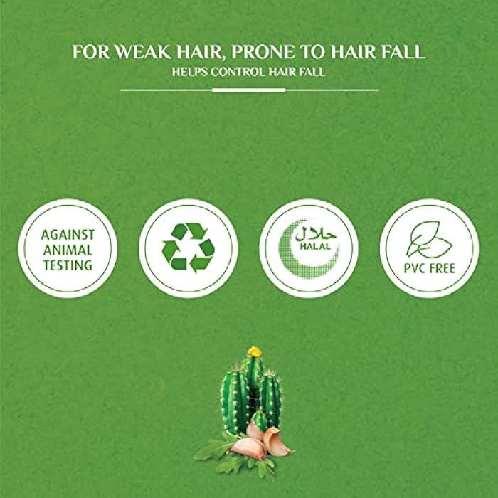 Vatika Naturals Hair Fall Control Shampoo 600 ml | Natural Extracts Of Cactus & Ghergir | For Falling & Weak Hair - Image 4